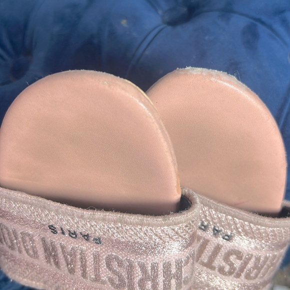 Dior Shimmery Blush Sandals, Sz 41 fits US 9-9.5 - Picture 3 of 4